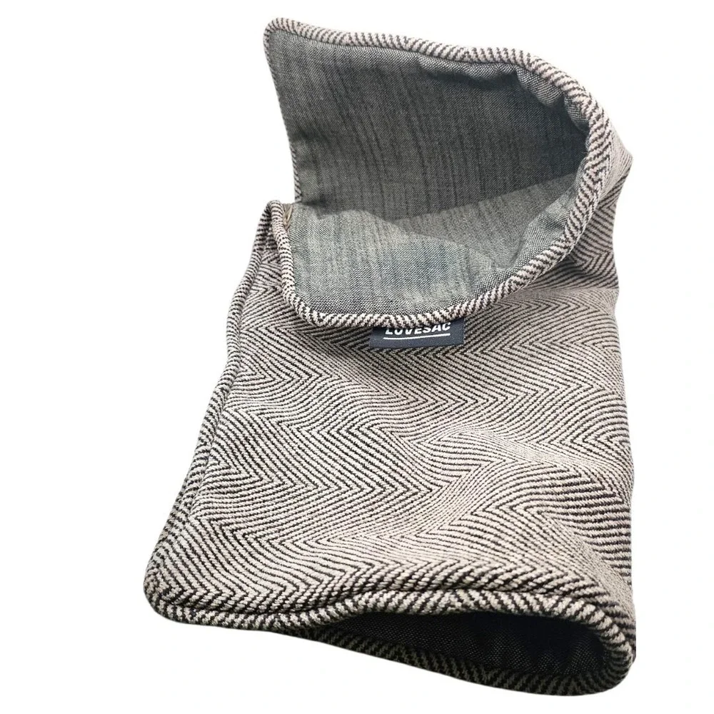 LoveSac Sectional PILLOW -COVER ONLY- Dual-Sided‎ Linen Blend/Tweed Herringbone